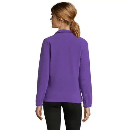 Jacheta fl femeii north 300g din fleece mov cu guler si maneci lungi perfecta pentru zile racoroase