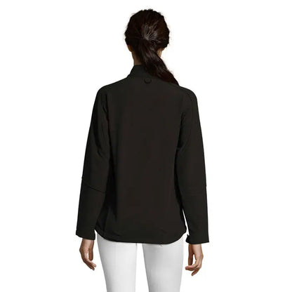 Jacheta roxy femei neagra cu maneci lungi si detalii subtile cusaturi din material 340g