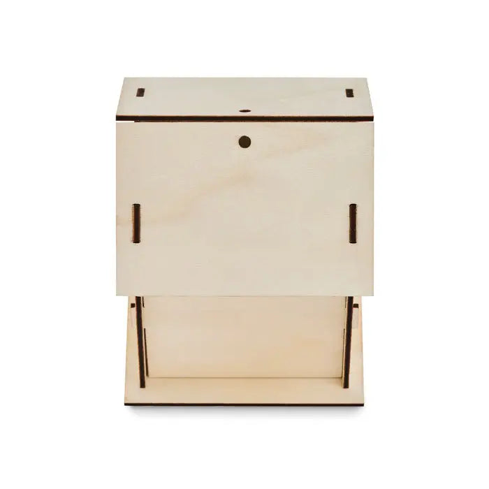 Kit bricolaj pentru casa pentru pasari din lemn minimalist cutie usoara cu capac rabatabil si manere verticale