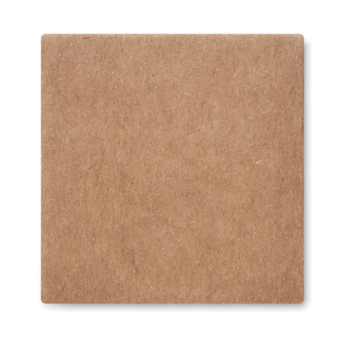 Coaster pătrat maro din carton texturat pentru kit de cultivare cu semințe de mentă