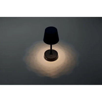 Lampa de masa reincarcabila prin usb cu finisaj negru mat si lumina calda difuza