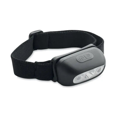 Lanterna cu cap led reincarcabila neagra cu trei leduri si grip texturat pentru o prindere sigura