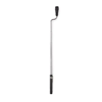Lanterna extensibila cu maner ergonomic negru si tija telescopica metalica argintie pentru iluminare ajustabila