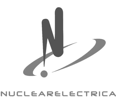Logo stilizat gri ’n’ cu design orbital și textul ’nuclearelectrica’ dedesubt.