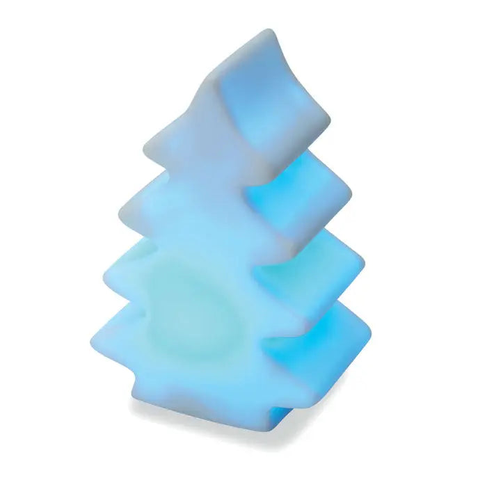 Lumina care schimba culoarea copacului un lampă led translucida albastră în formă de brad cu efect de lumină blândă