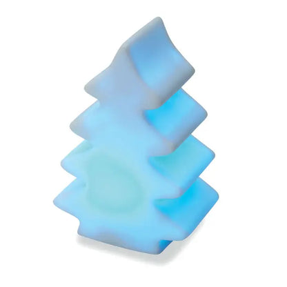 Lumina care schimba culoarea copacului un lampă led translucida albastră în formă de brad cu efect de lumină blândă