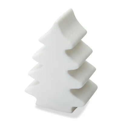 Ornament din ceramică albă lumina care schimbă culoarea copacului cu design stratificat în formă de brad de crăciun