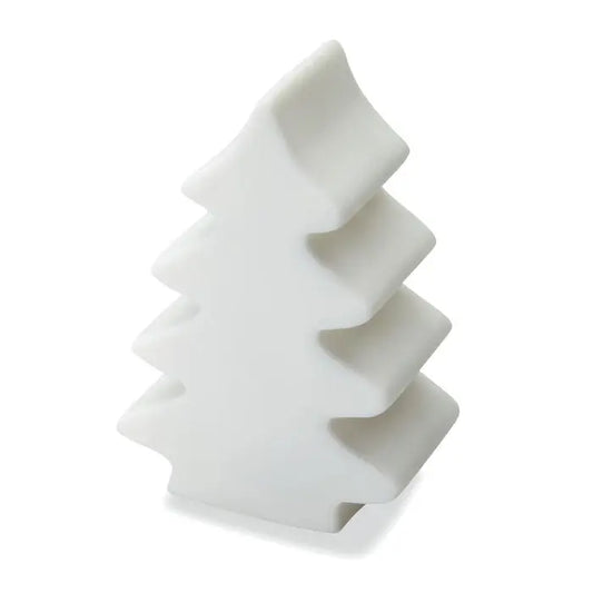 Ornament din ceramică albă lumina care schimbă culoarea copacului cu design stratificat în formă de brad de crăciun