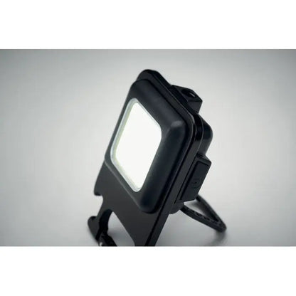 Lumina cob multifunctionala lampa portabila led neagra cu panou dreptunghiular iluminat si stativ integrat