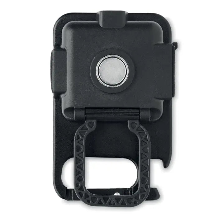 Montura pentru telefon lumina cob multifunctionala neagra din plastic cu prindere texturata si punct magnetic circular