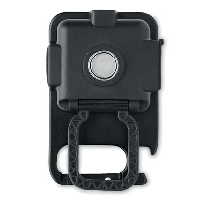 Montura pentru telefon lumina cob multifunctionala neagra din plastic cu prindere texturata si punct magnetic circular