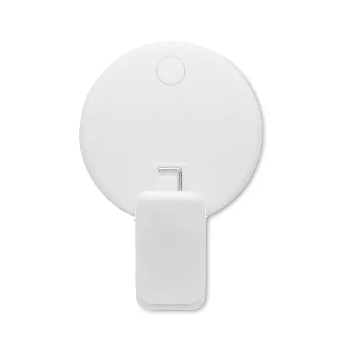 Lumina led pentru selfie cu clips alb circular din plastic rezistent cu design minimalist