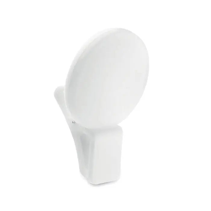 Oglindă de perete albă lucioasă din plastic cu design modern pentru lumina led lumina led pentru selfie cu clips-on