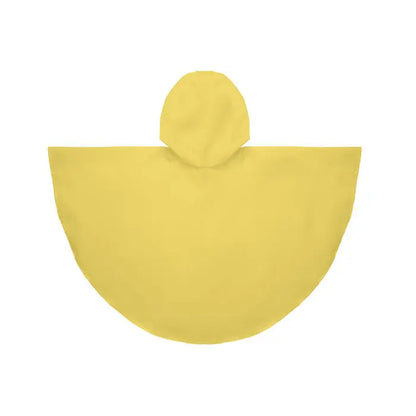 Poncho galben solid din peva cu gluga pentru copii cu design minimalist ideal pentru ploaie