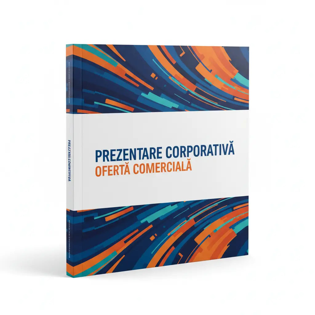 Detaliu cotor mapă de prezentare pentru volum mare de documente