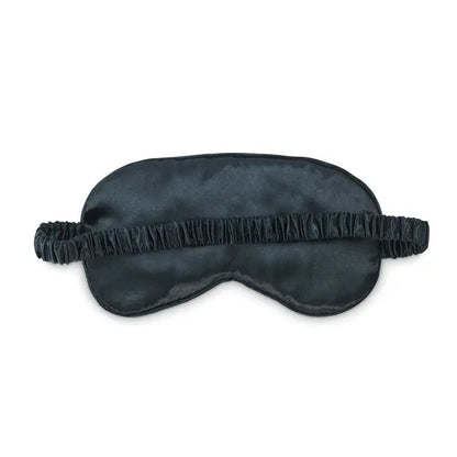 Masca de ochi din poliester moale neagra cu bentita elastica incretita pentru somn confortabil