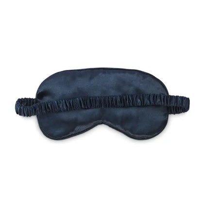 Masca de ochi din poliester moale navy blue cu elastic adunat pentru confort si intuneric complet