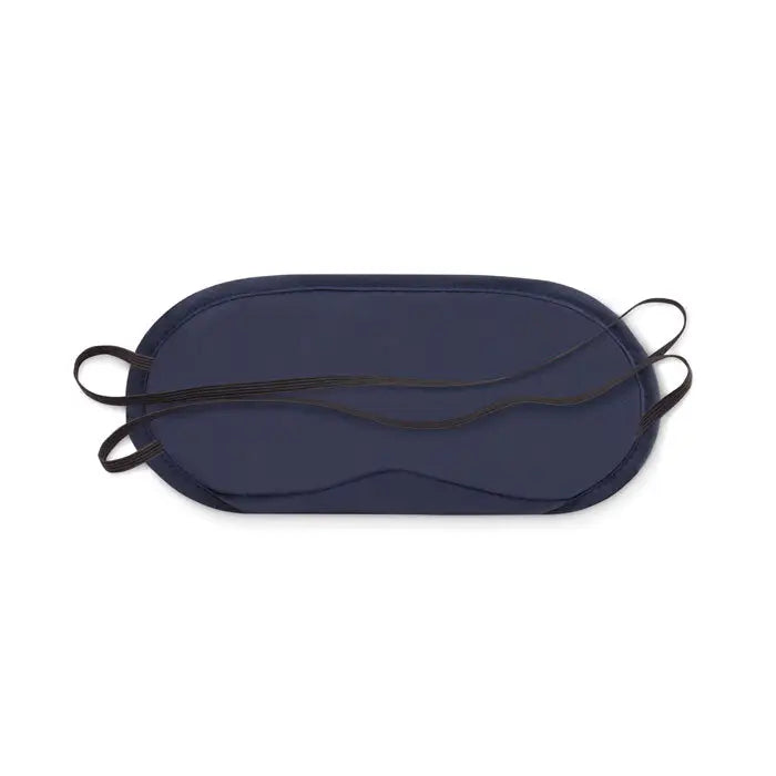 Masca de ochi din material textil bleumarin cu curele reglabile negre pentru odihna optima