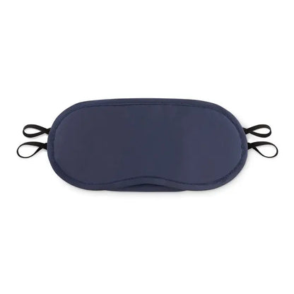 Masca de ochi albastru navy din material textil cu bretele reglabile negre pentru confort maxim