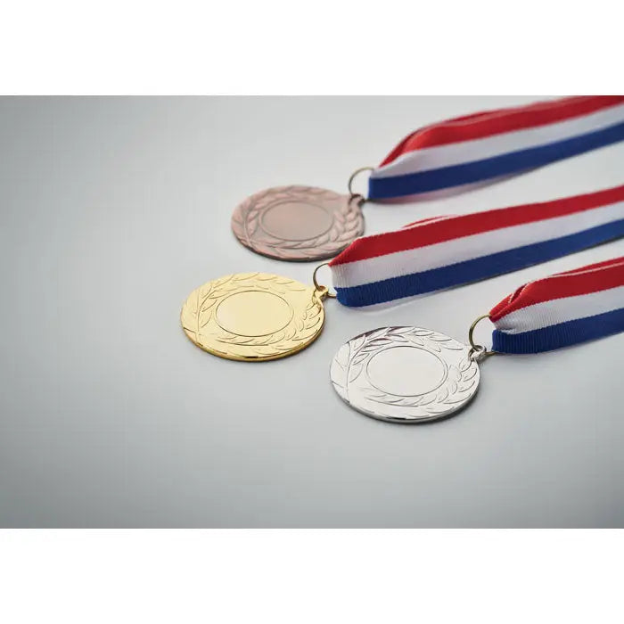 Medalie de aur cu panglică poliester în culorile tricolorului