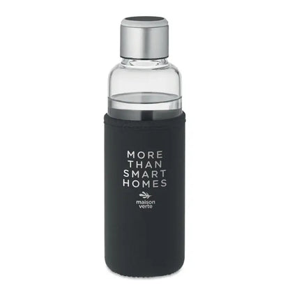 Sticla memento senzor cu înveliș negru din silicon și capac metalic argintiu marca maison verte smart homes
