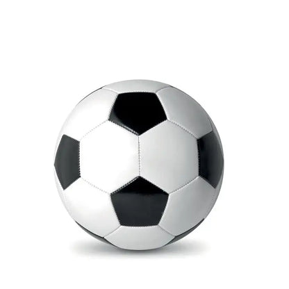 Minge de fotbal 21,5 cm clasică neagră și albă cu design tradițional de panouri pentru jocuri sportive