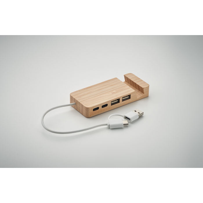 Hub USB Bamboo cu 4 porturi
