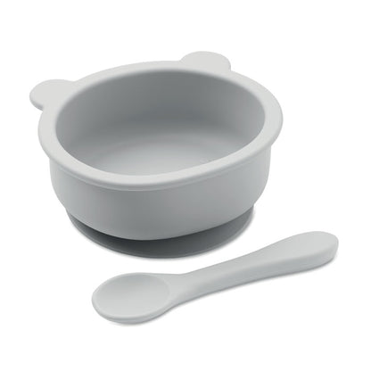 Set lingura din silicon, bol pentru bebelusi