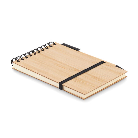 Blocnotes A6 din bambus cu stilou
