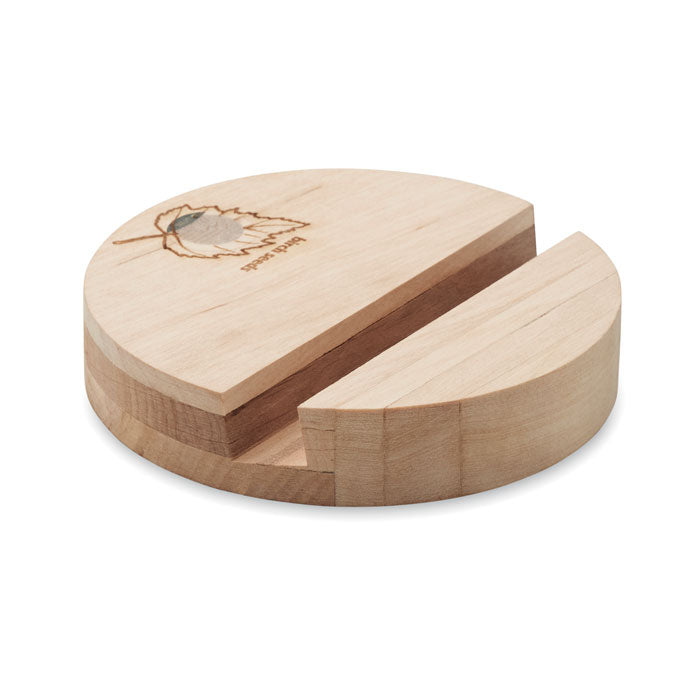 Suport telefon din lemn de mesteacan