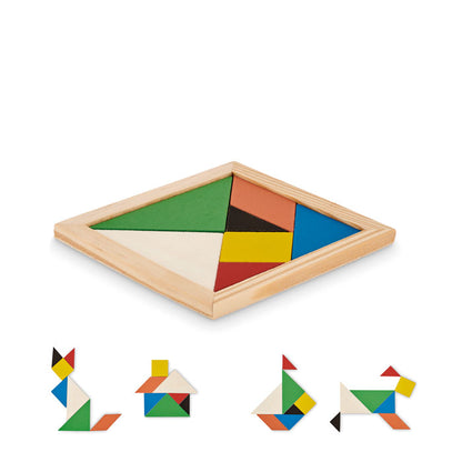 Puzzle tangram din lemn