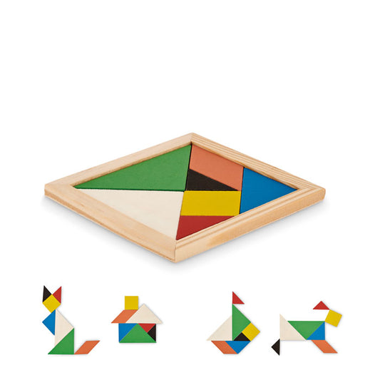 Puzzle tangram din lemn
