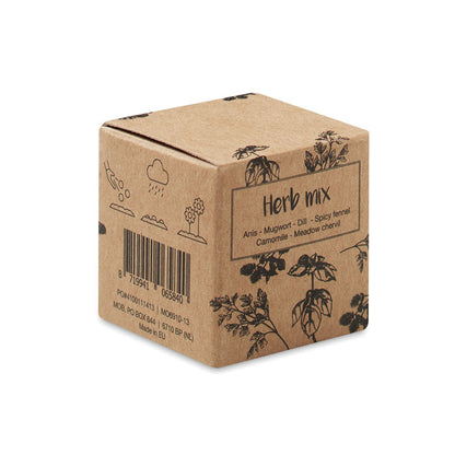 Bomba cu seminte de ierburi in cutie de carton