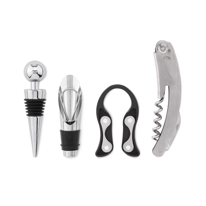 Set vin 4 buc in suport din lemn