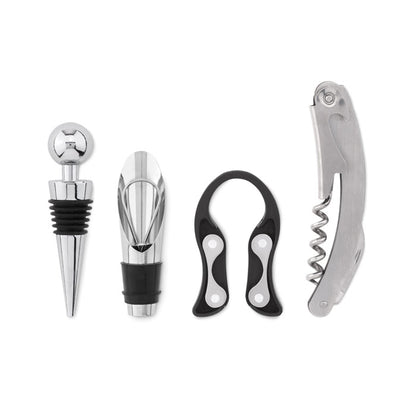 Set vin 4 buc in suport din lemn