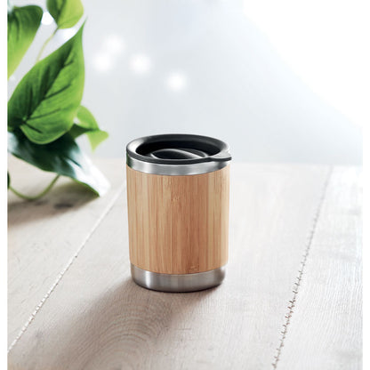 Pahar cu capac din bambus 250ml