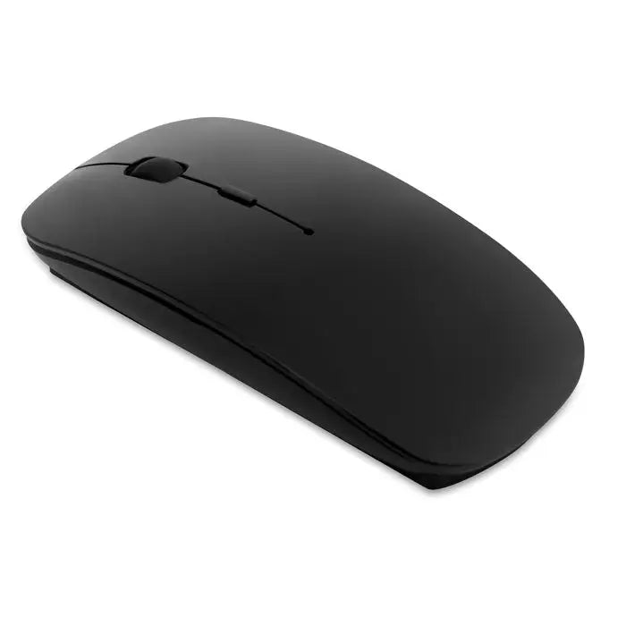 Mouse fara fir negru wireless cu design minimalist si contururi netede pentru utilizare zilnica eficienta