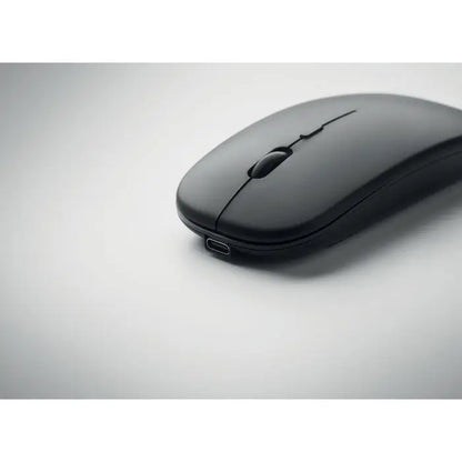 Mouse fara fir reincarcabil negru cu design ergonomic si port usb-c pentru incarcare eficienta
