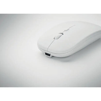 Mouse fara fir reincarcabil alb cu design minimalist si port de incarcare usb-c