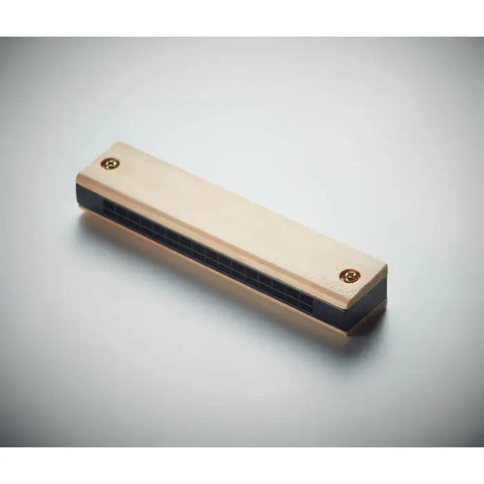 Muzicu?a harmonica din lemn deschis cu grila neagră și șuruburi din alamă pentru muzică