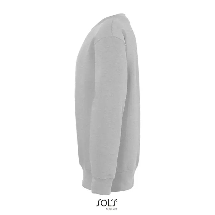 Bluza new supreme kids 280g gri deschis cu maneci lungi, guler rotund, material moale din bumbac amestec