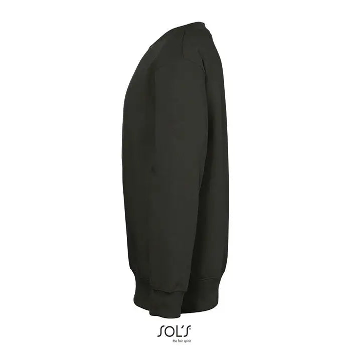 Bluza neagra new supreme kids 280g cu maneci si tiv striate din bumbac moale amestecat