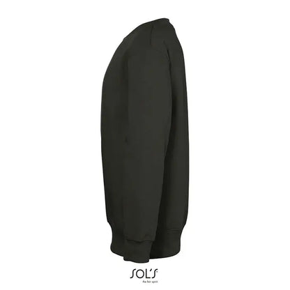 Bluza neagra new supreme kids 280g cu maneci si tiv striate din bumbac moale amestecat