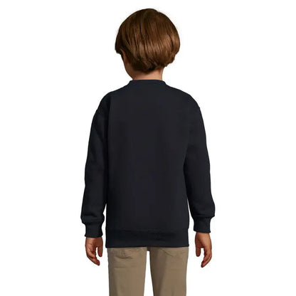 Bluză neagră supreme kids 280g cu mâneci lungi și guler rotund din material de 280g pentru copii