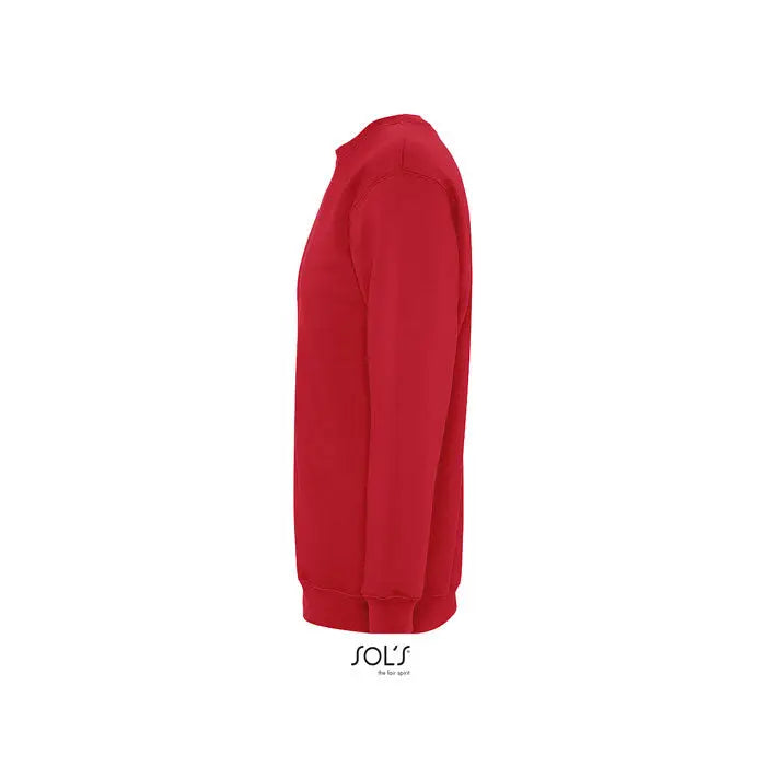 Sweatshirt unisex noua supreme roșu cu mâneci lungi, guler rotund clasic și manșete reiate