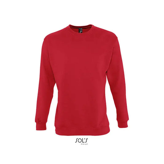 Noua supreme sweat unisex roșu din amestec moale de bumbac cu mâneci lungi și manșete și tiv fin țesuți