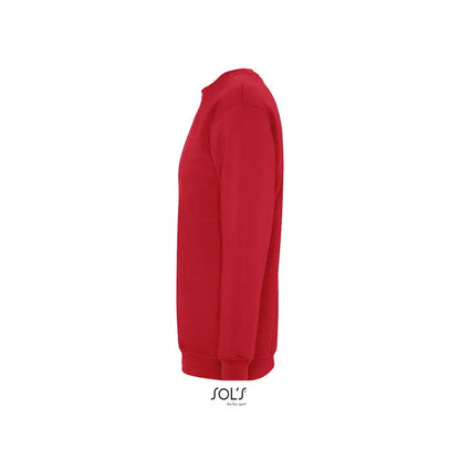 Bluza unisex noua supreme sweat roșie cu mâneci lungi, guler clasic și manșete ribelate