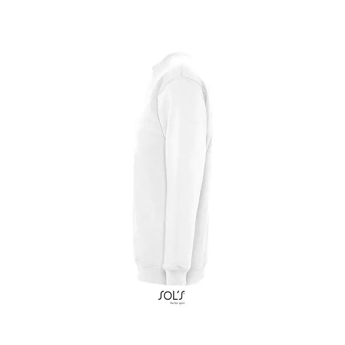 Sweatshirt unisex noua supreme alb cu material moale din bumbac si maneci cu mansete striate