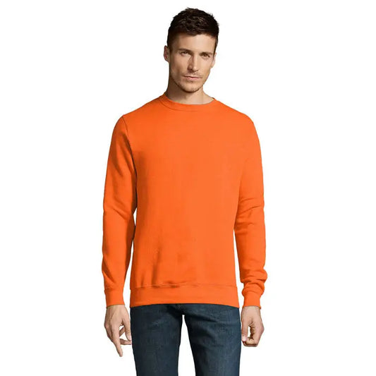 Sweatshirt unisex noua supreme bright orange cu decolteu rotund din material moale pentru utilizare casual