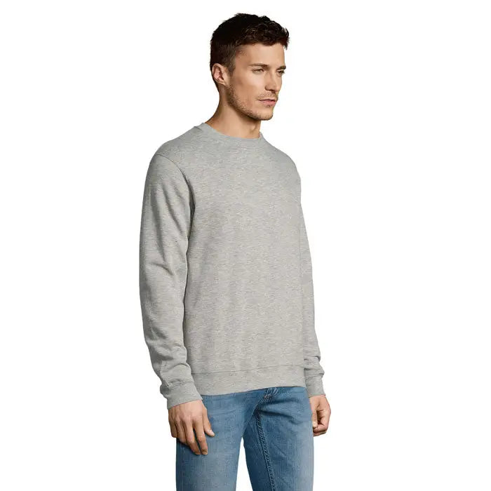 Bluză unisex cu mâneci lungi noua supreme sweat din bumbac heather gri pentru uz casual